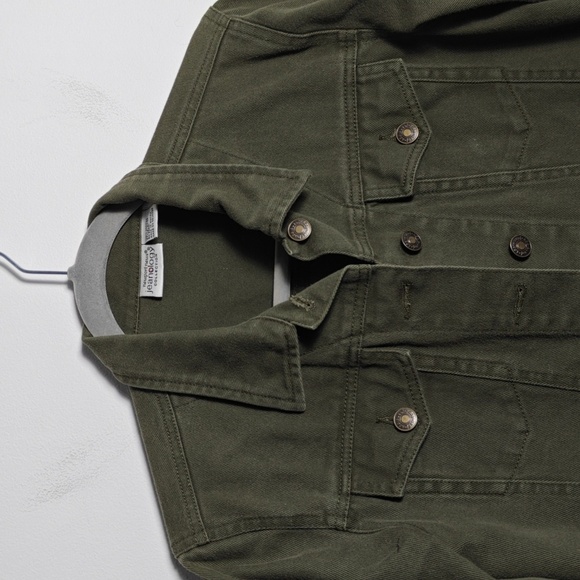NEWPORT NEWS JEANOLOGY COLLECTION Olive Green Jean Jacket Size 4 - Picture 10 of 16